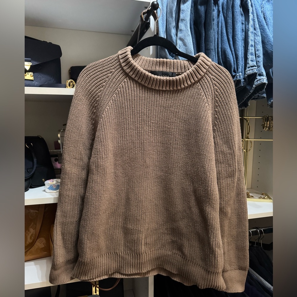 Jenni Kayne Brown Crew Neck Sweater